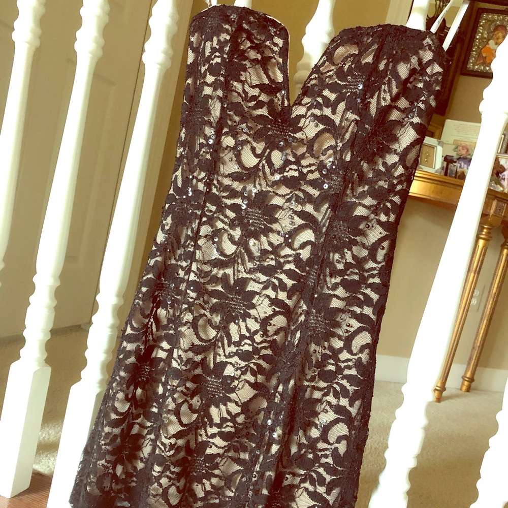 Strapless Lace Dress